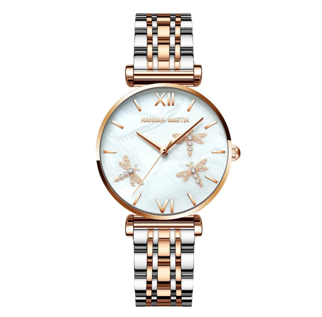 Japan Akoya Pearl Shell Women Watches - Dragonfly Design