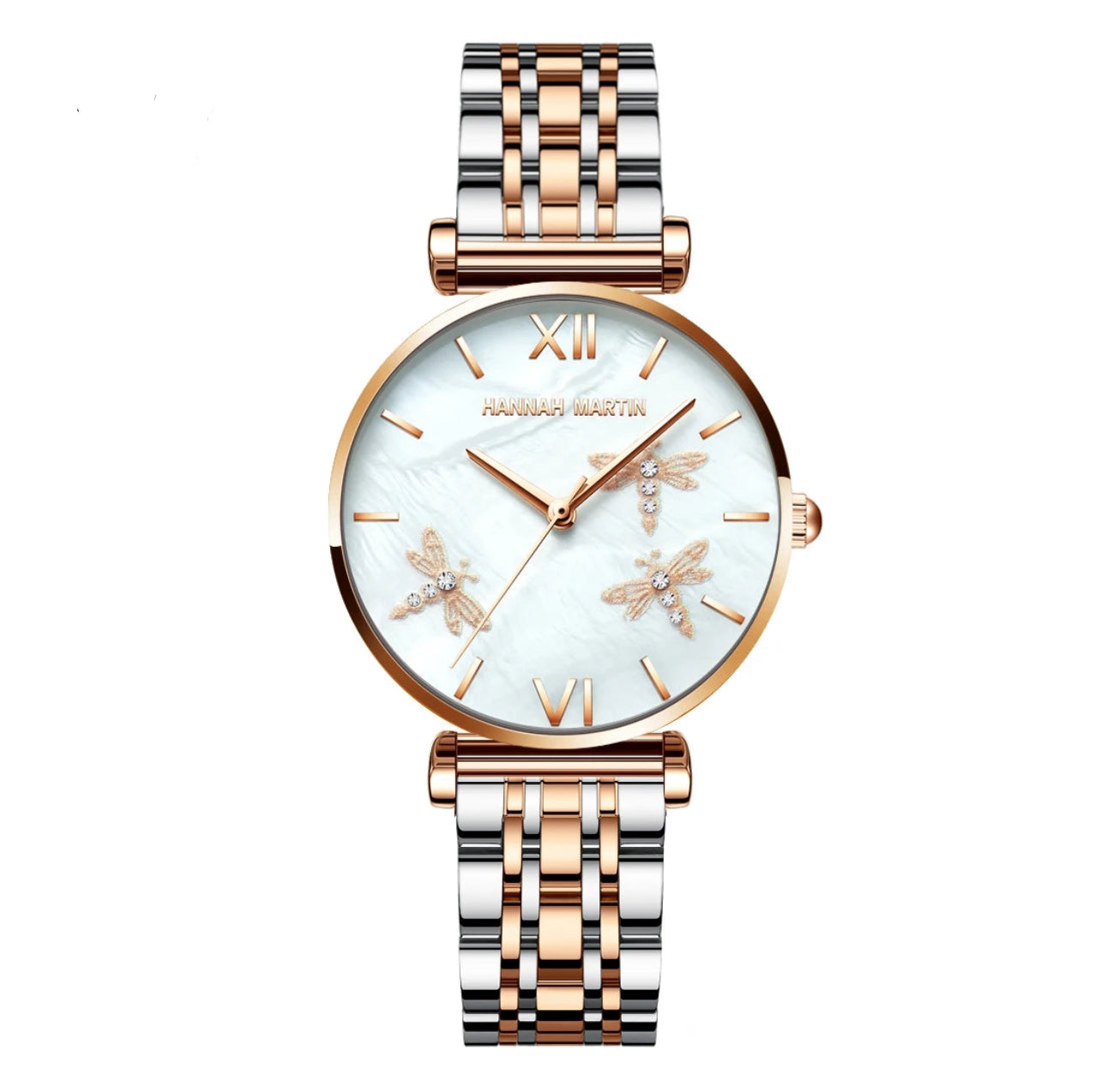 Japan Akoya Pearl Shell Women Watches - Dragonfly Design