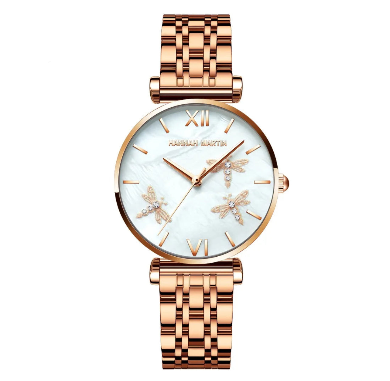 Japan Akoya Pearl Shell Women Watches - Dragonfly Design