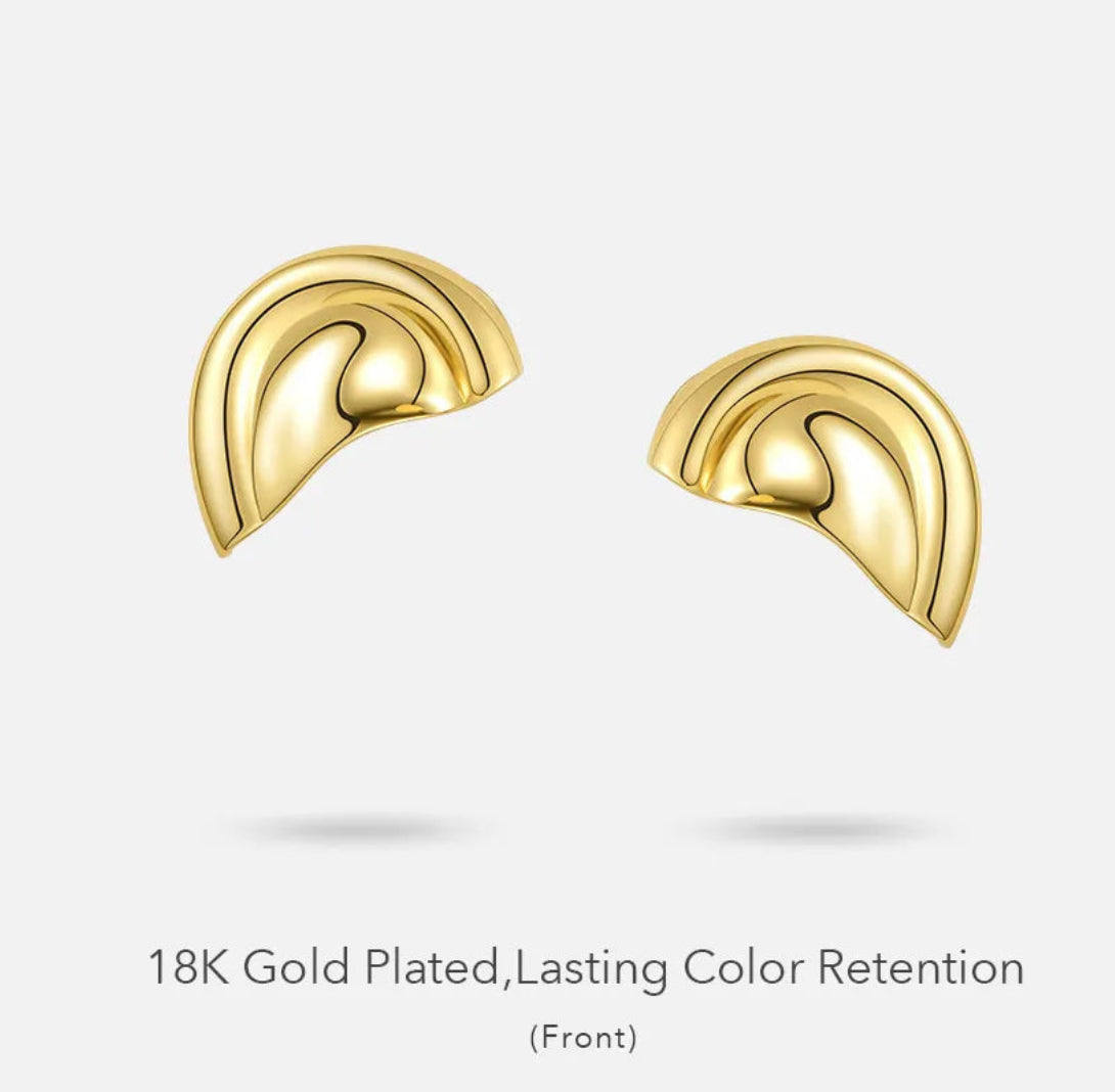 18K Gold-Plated Copper Ear Cover Cuff - Earrings Without Piercing