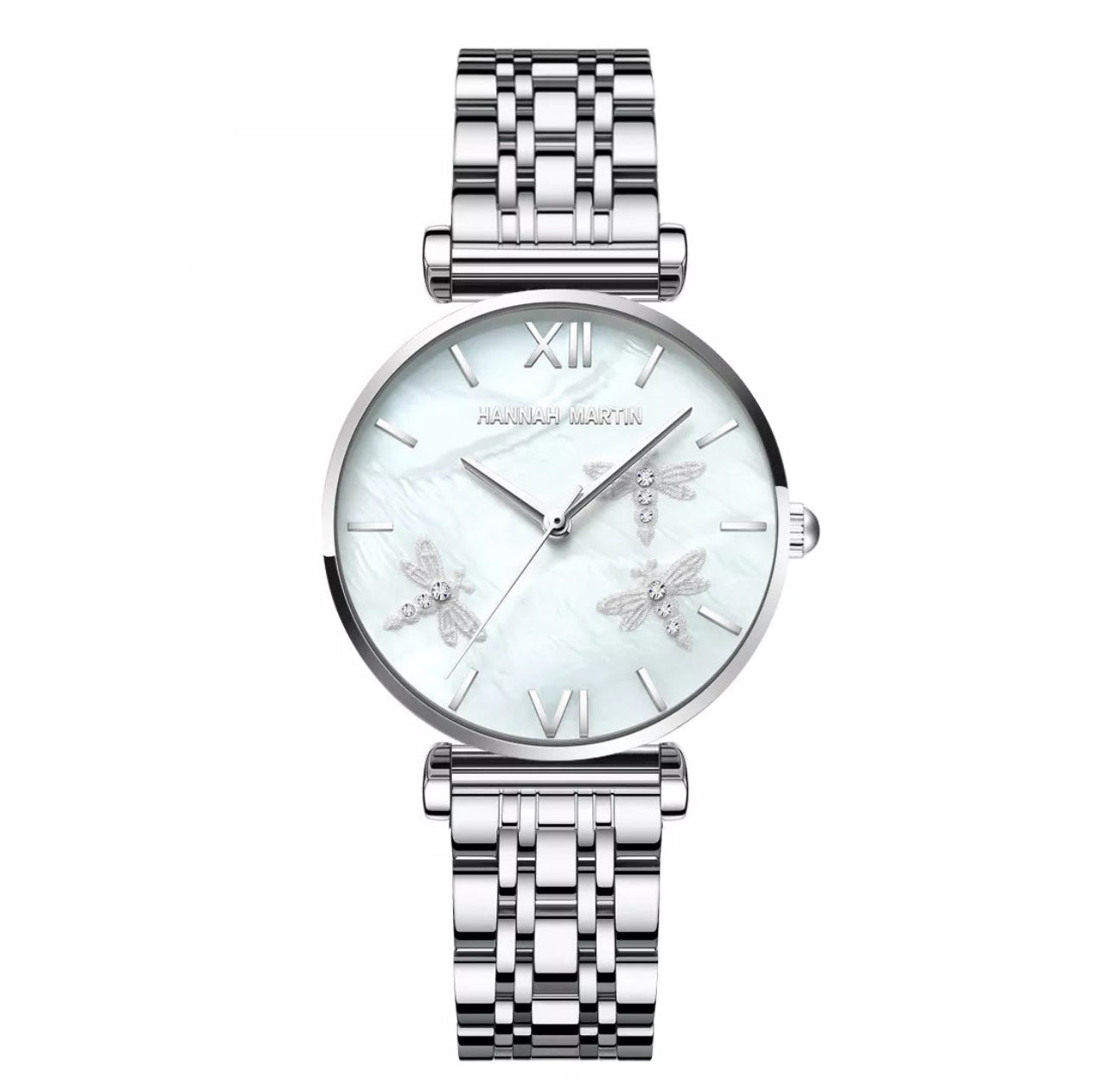 Japan Akoya Pearl Shell Women Watches - Dragonfly Design