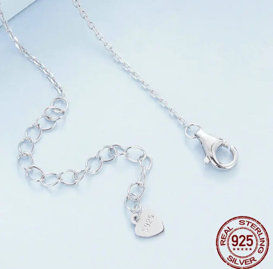 925 Sterling Silver Love-Infused Heart Design Pendant Necklace