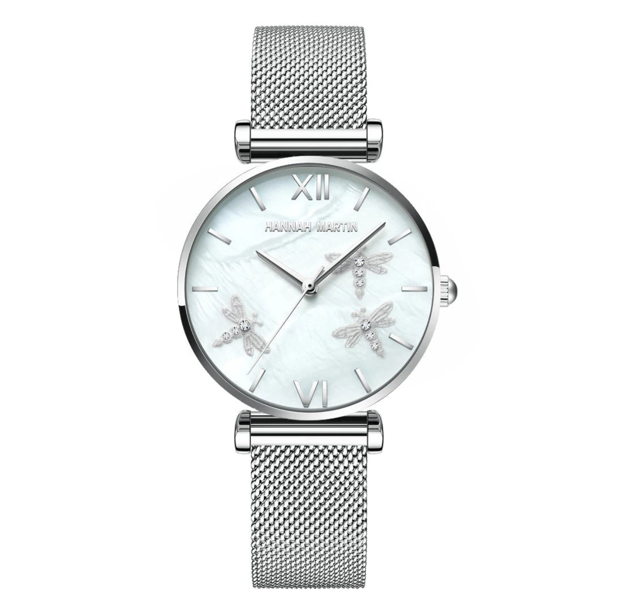 Japan Akoya Pearl Shell Women Watches - Dragonfly Design