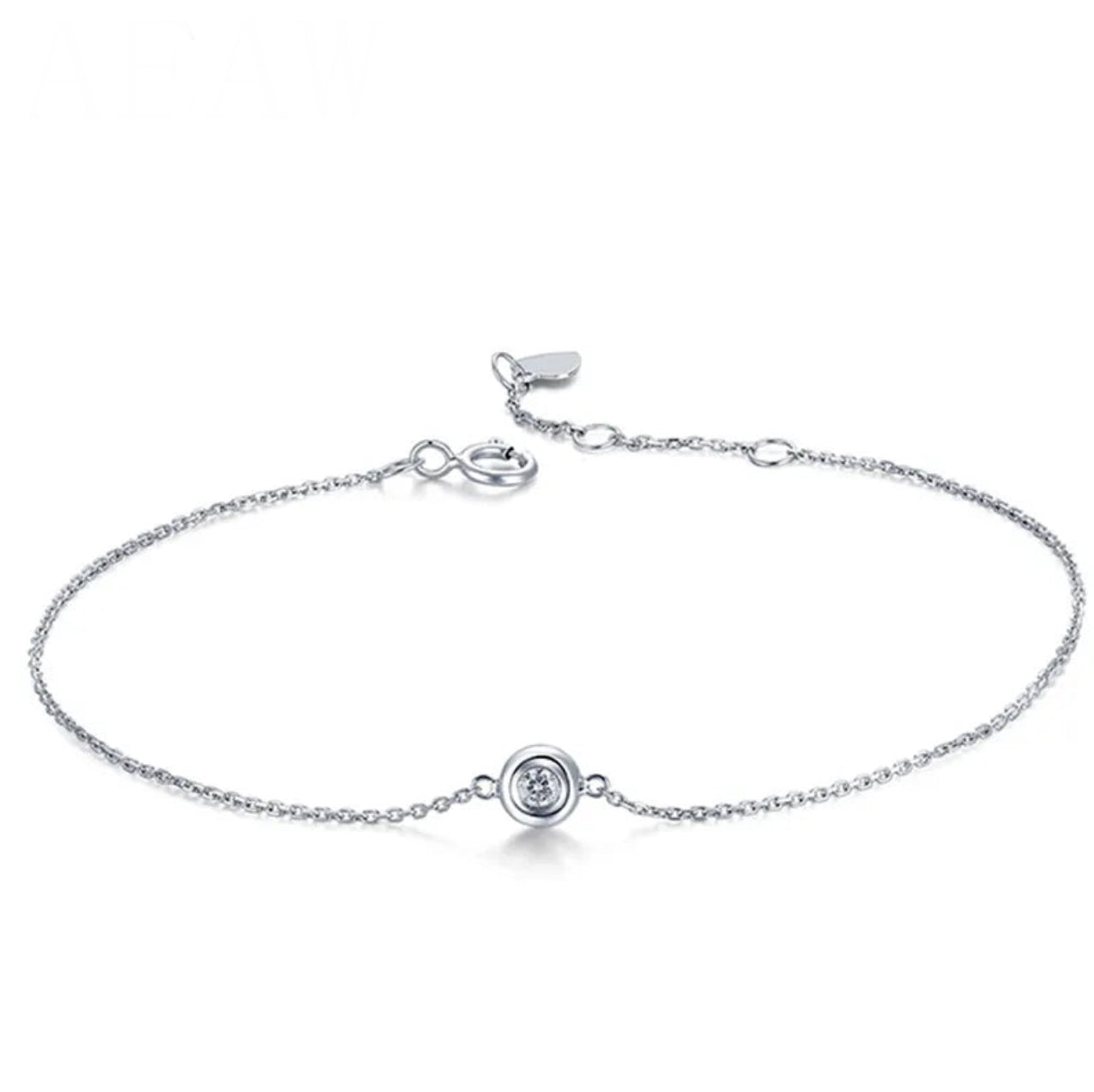 925 Silver 0.5ct  Moissanite Bracelet - Trendy Women's Fine Jewelry