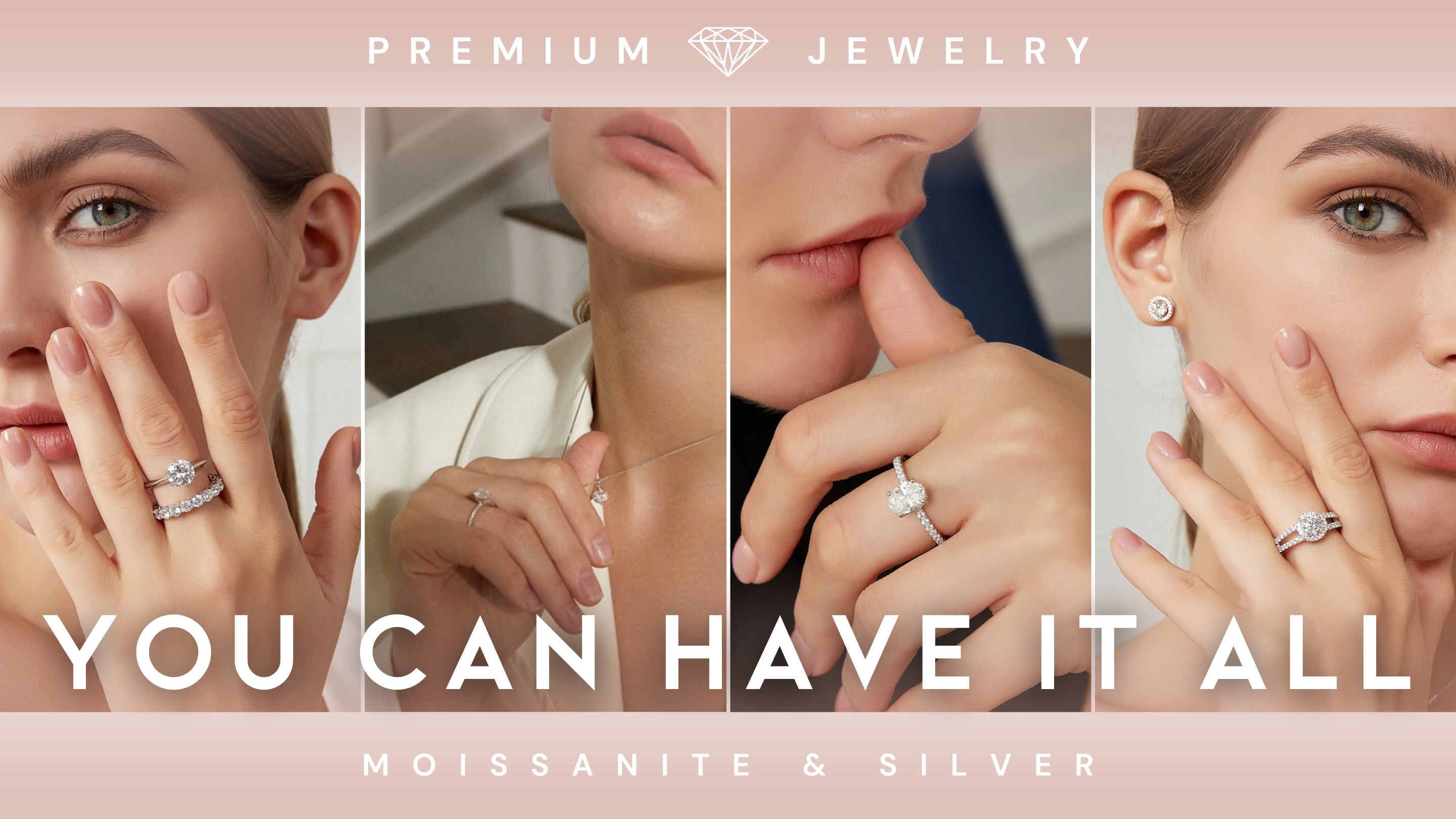 PREMIUM JEWELRY / YOU CAN HAVE IT ALL / MOISSANITE & SILVER