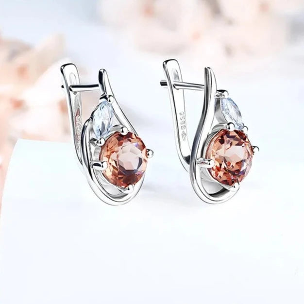 925 Silver 4.6ct Created Zultanite Stud Earrings