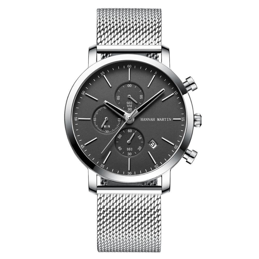 Stainless Steel Multifunctional Business Watch for Men