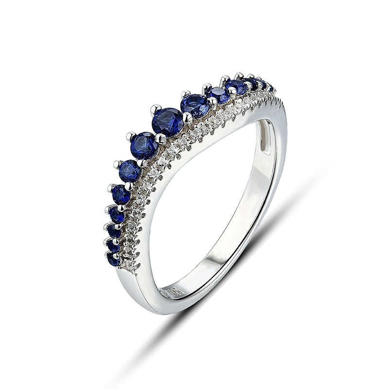 925 Silver Exquisite Pink/Blue Sapphire Ring