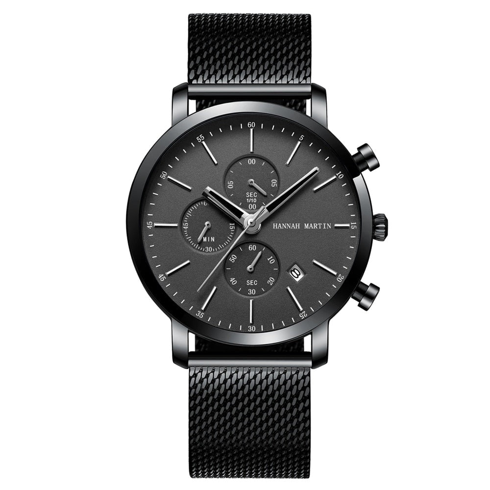 Stainless Steel Multifunctional Business Watch for Men