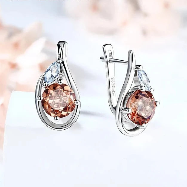 925 Silver 4.6ct Created Zultanite Stud Earrings