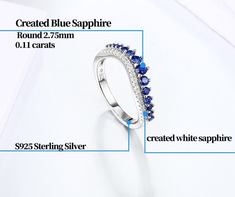 925 Silver Exquisite Pink/Blue Sapphire Ring