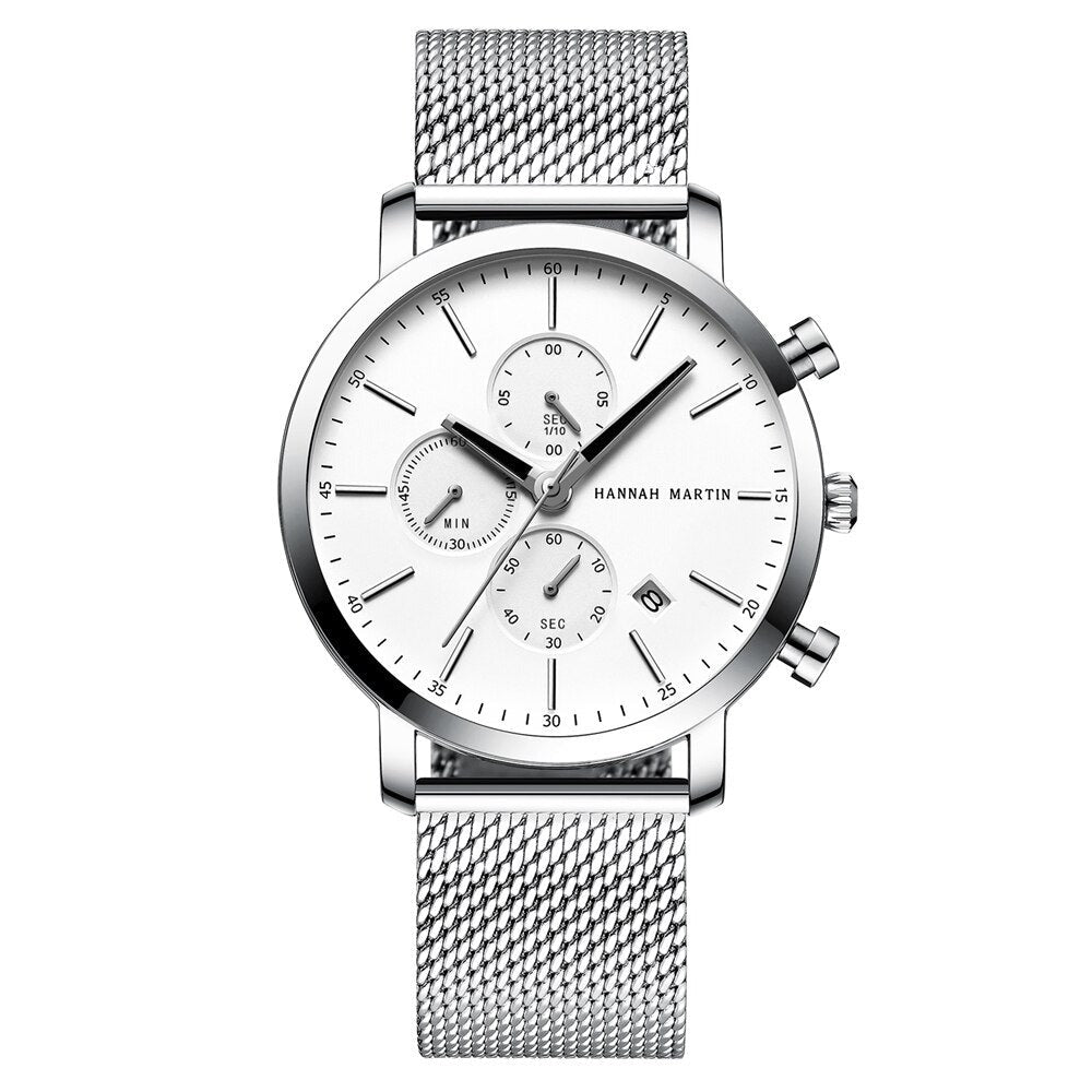 Stainless Steel Multifunctional Business Watch for Men