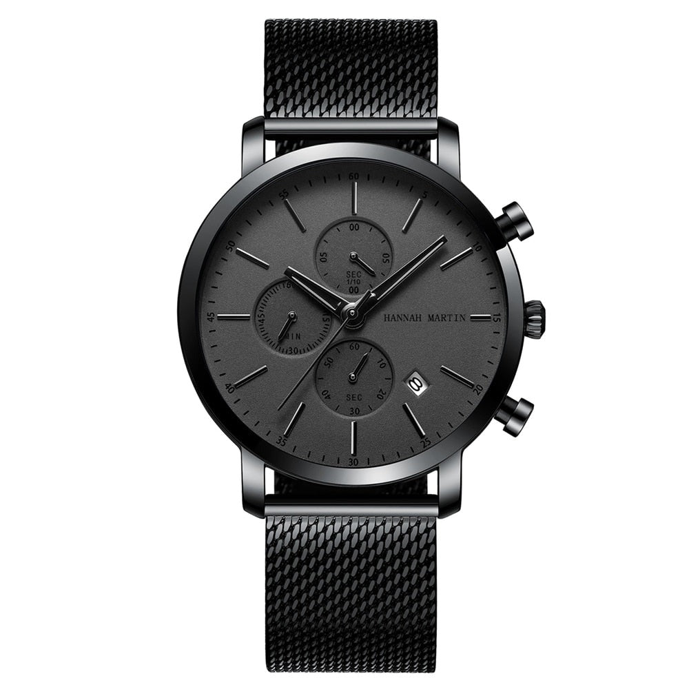 Stainless Steel Multifunctional Business Watch for Men