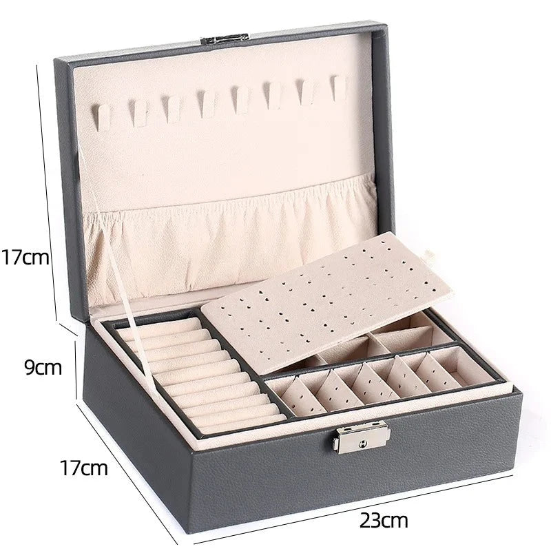 High-End Leather Ring Jewelry Box - Anti-Oxidation Protection