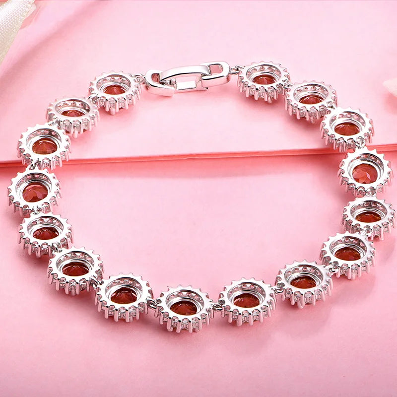 Vintage 925 Silver 16 CT Created Zultanite Charm Bracelets