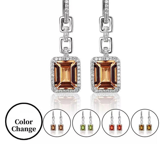 925 Silver Zultanite Elegant Drop Earrings - Color Changing