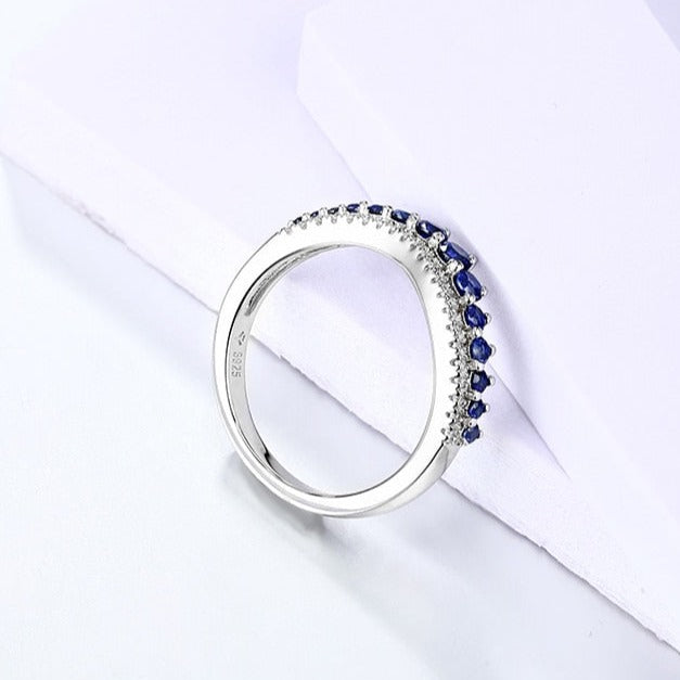 925 Silver Exquisite Pink/Blue Sapphire Ring