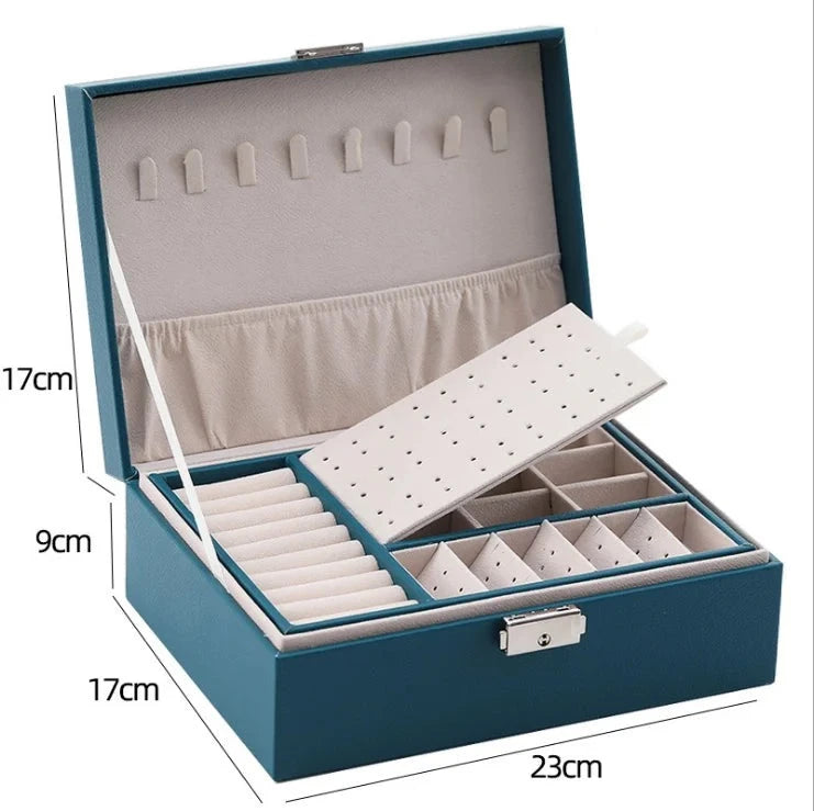 High-End Leather Ring Jewelry Box - Anti-Oxidation Protection