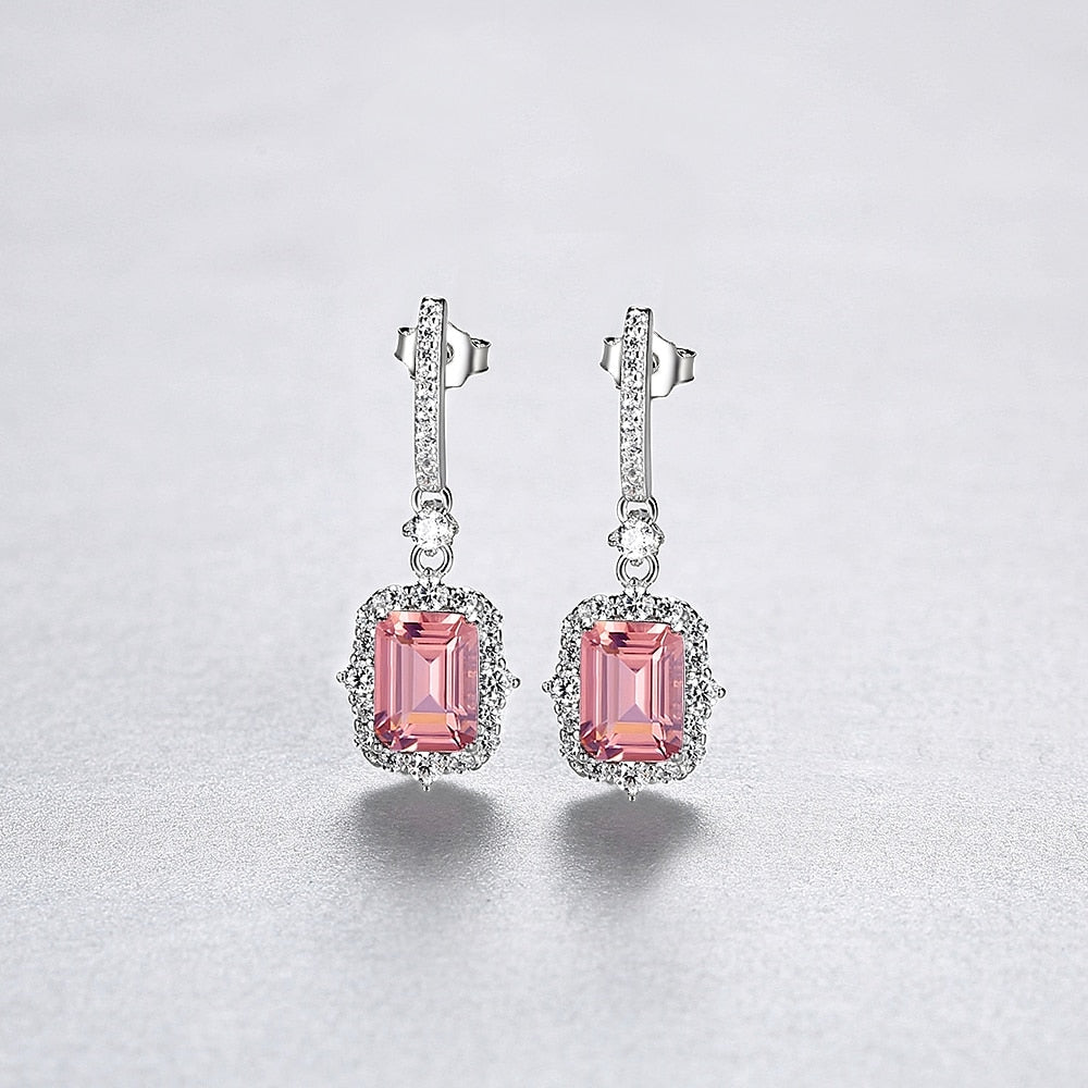 925 Silver Vintage Pink Diaspore Earrings