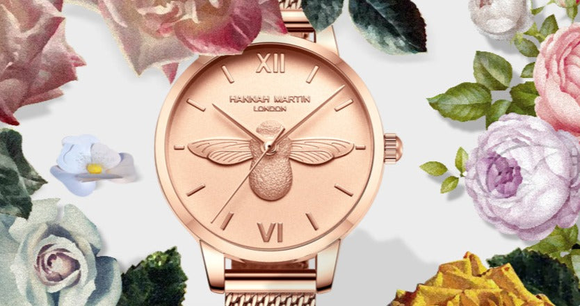 3D Engraved Bee Dial Women Dress Watch