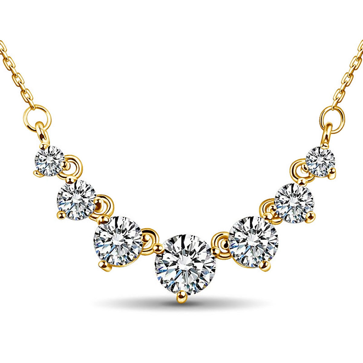 925 Silver Smile Full Moissanite Necklace