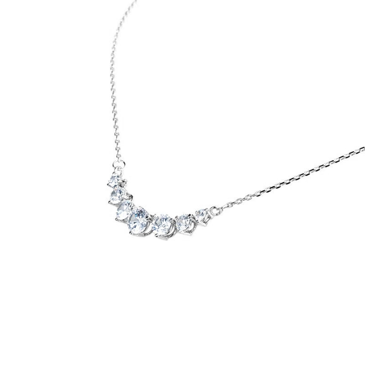 925 Silver Smile Full Moissanite Necklace