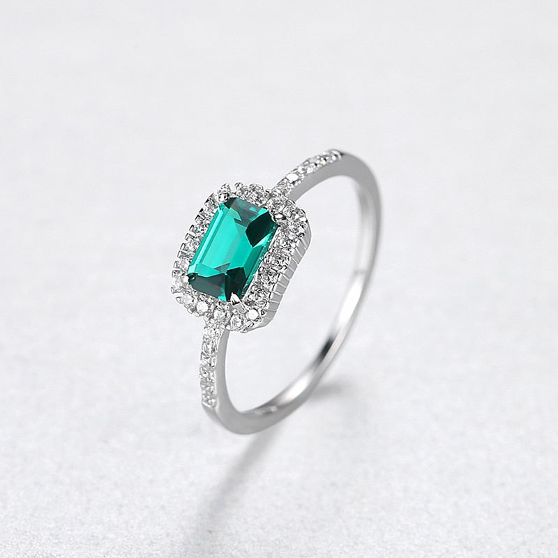 925 Silver Vintage Green Spinel Ring