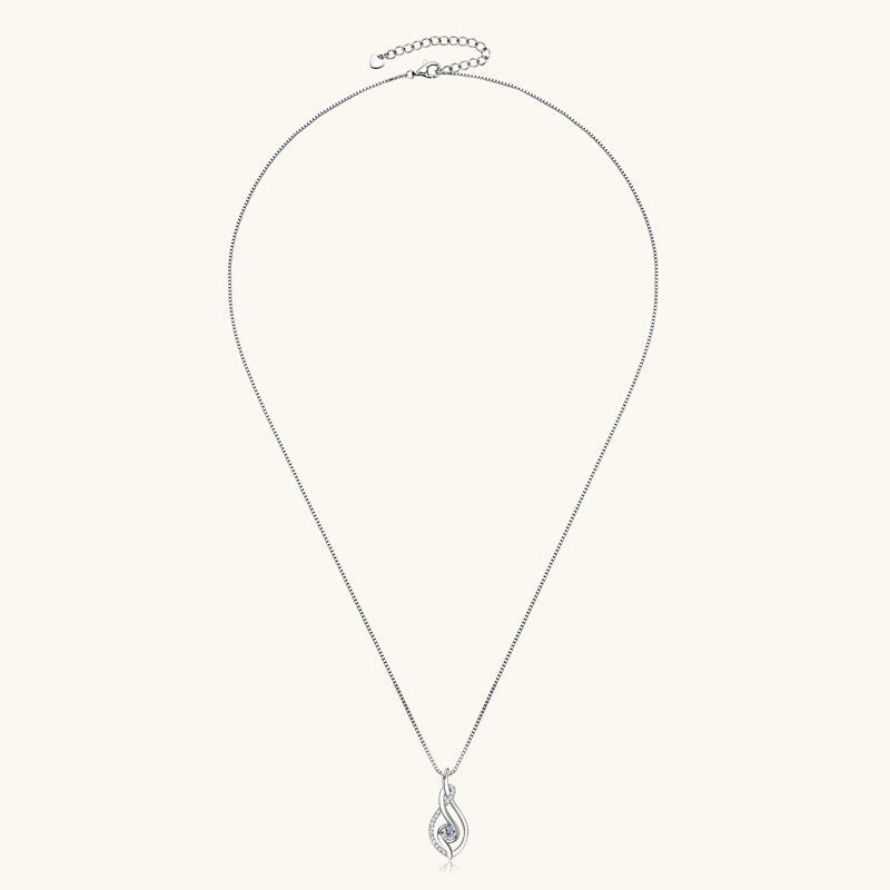 925 Silver 0.43cttw Moissanite Pendant Necklace