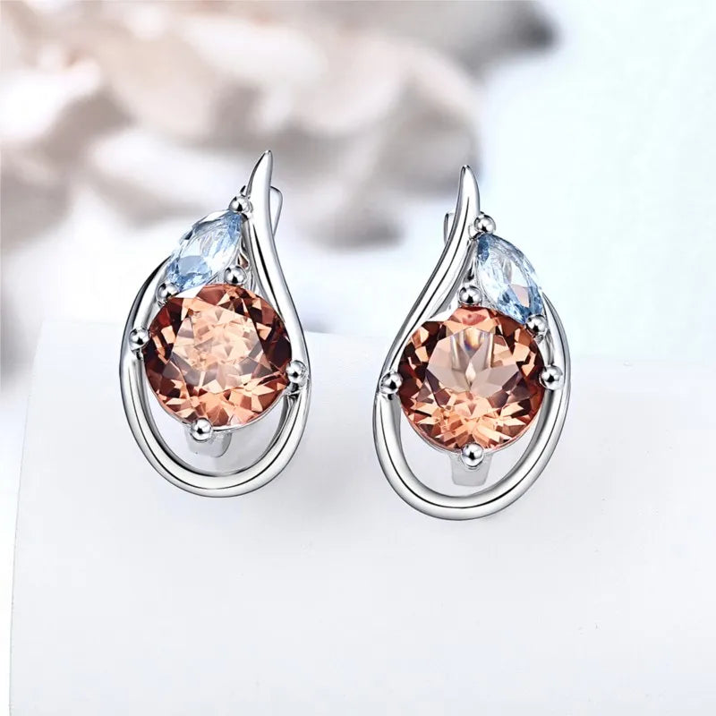 925 Silver 4.6ct Created Zultanite Stud Earrings