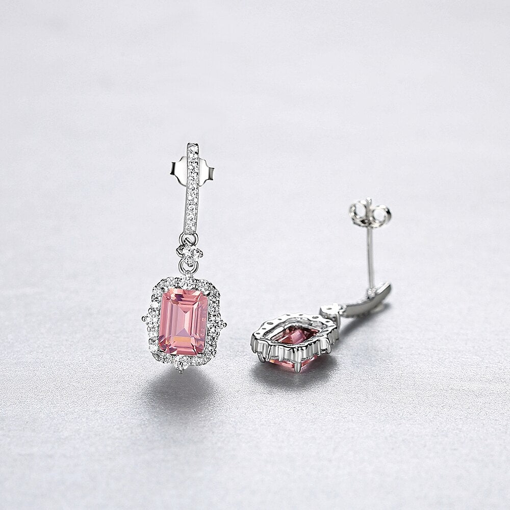 925 Silver Vintage Pink Diaspore Earrings