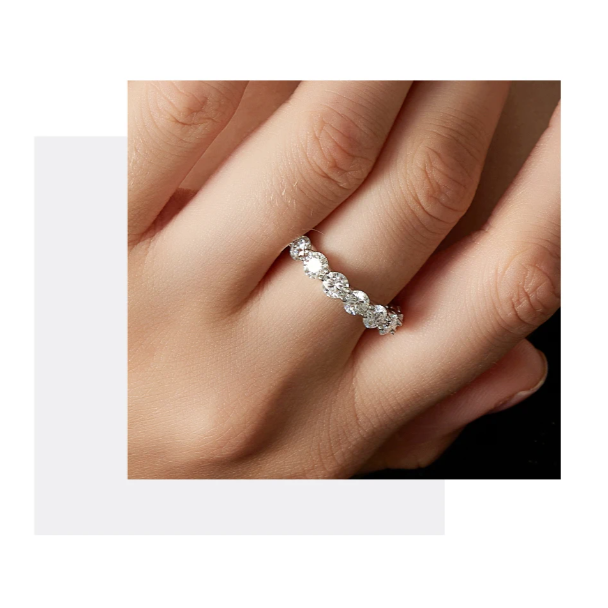 925 Silver 4mm Moissanite Classic Elegance Ring