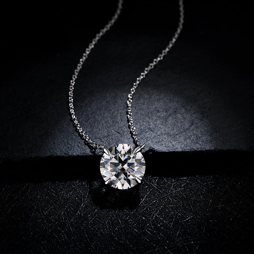 925 Silver 1CT Moissanite Simple Pendant Necklace