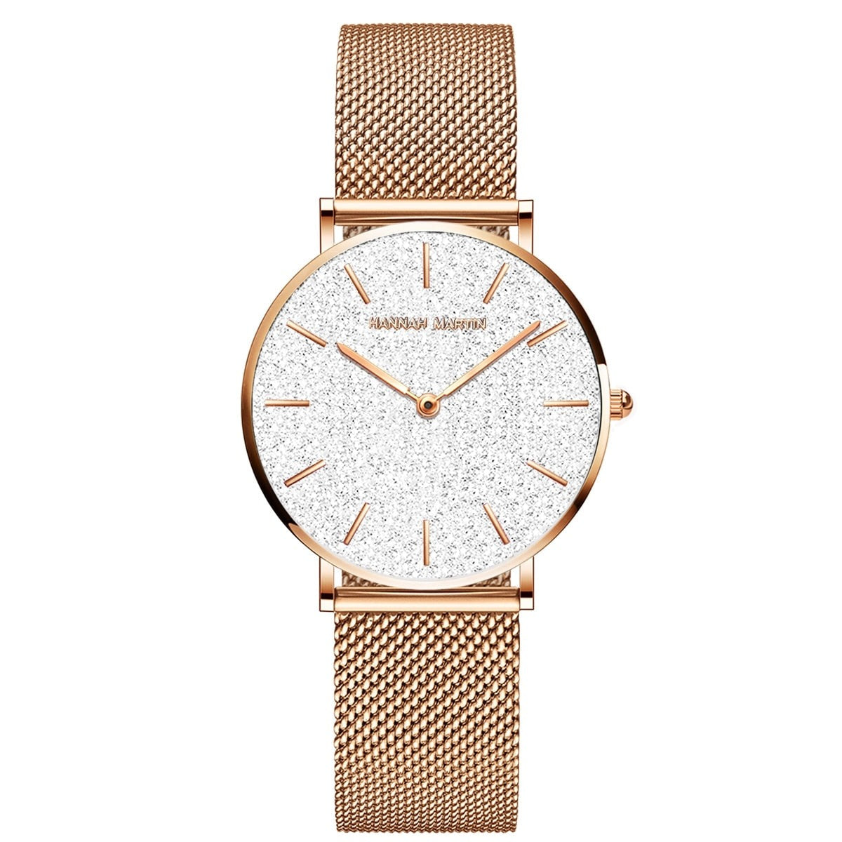 Sahara Desert Sparkling Stainless Steel Wristwatch