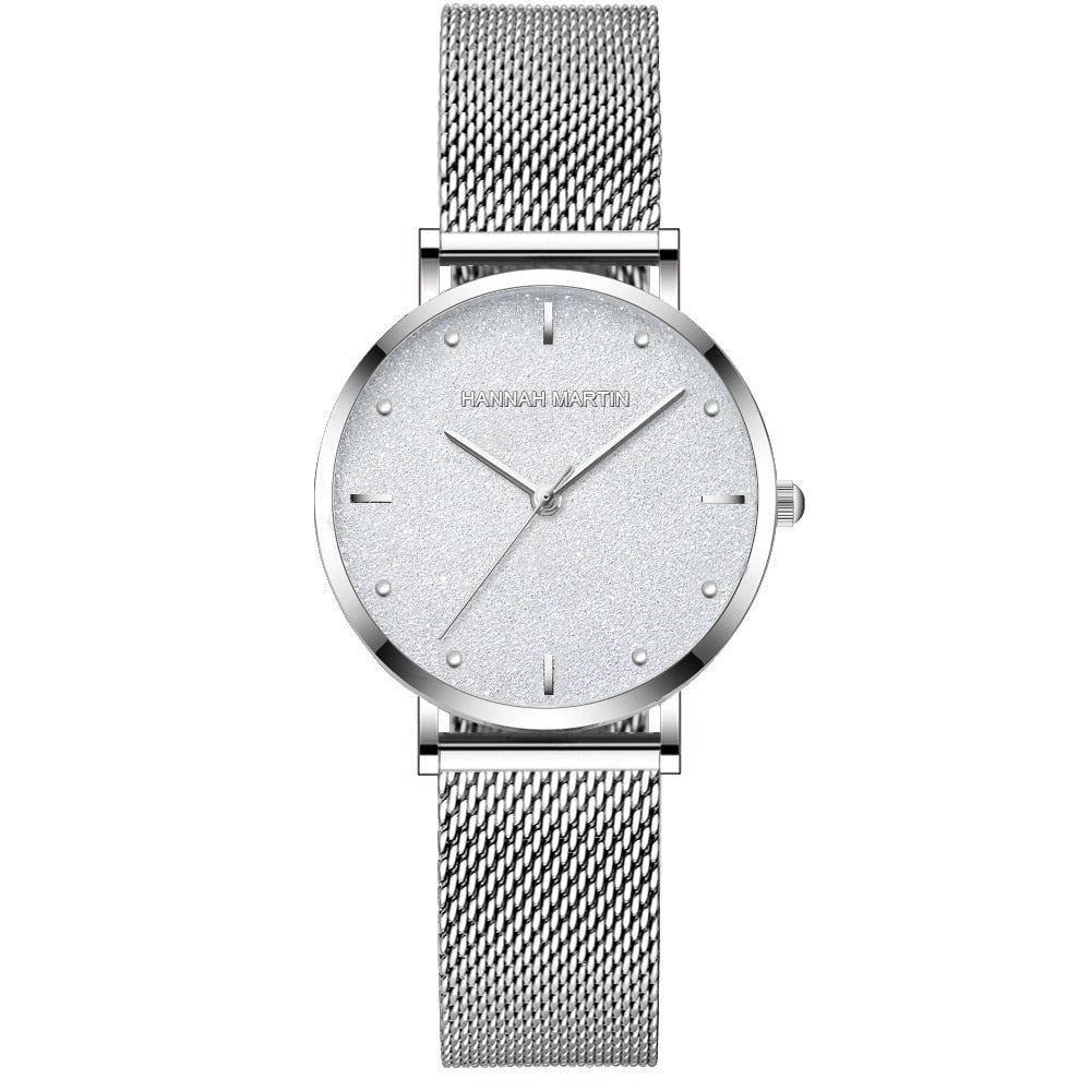 Sahara Desert Sparkling Stainless Steel Wristwatch