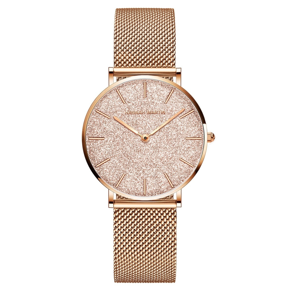 Sahara Desert Sparkling Stainless Steel Wristwatch