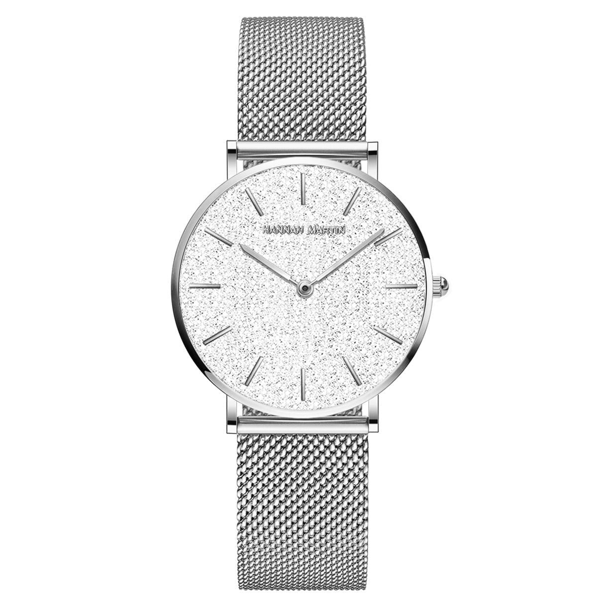 Sahara Desert Sparkling Stainless Steel Wristwatch - Silver