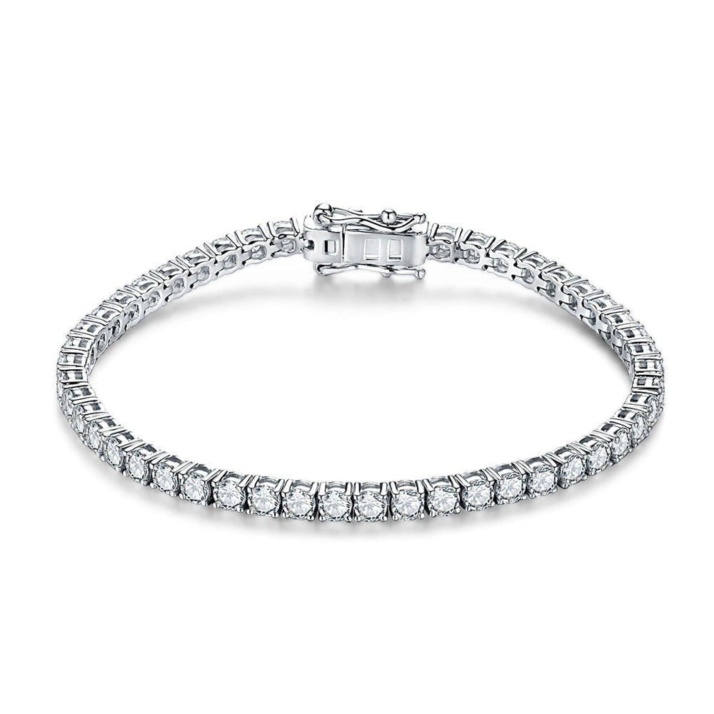 925 Silver 2.5-5mm Moissanite Tennis Bracelet