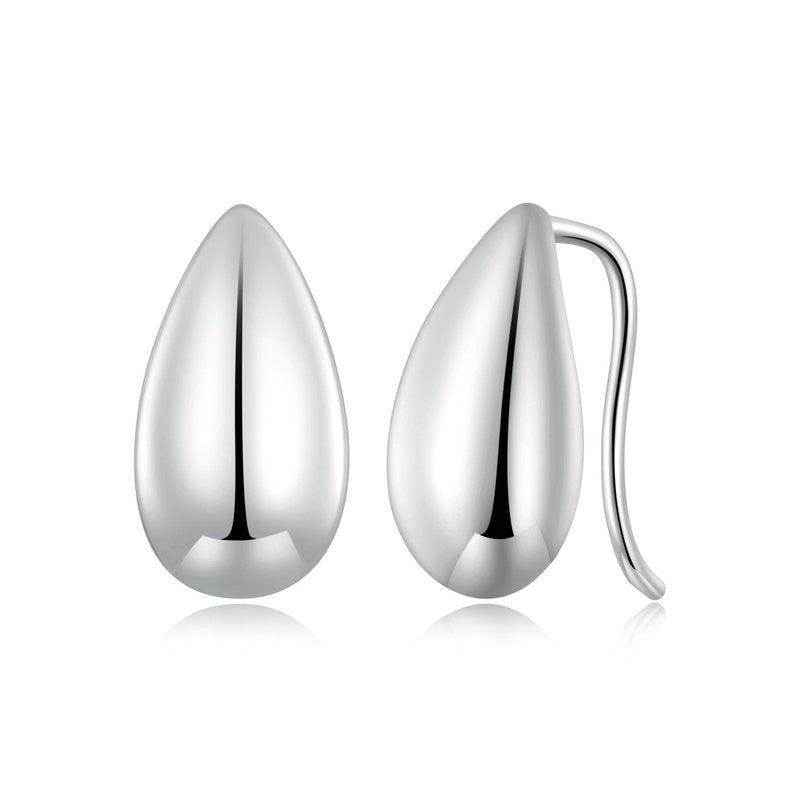 925 Silver Glossy Waterdrop Earrings