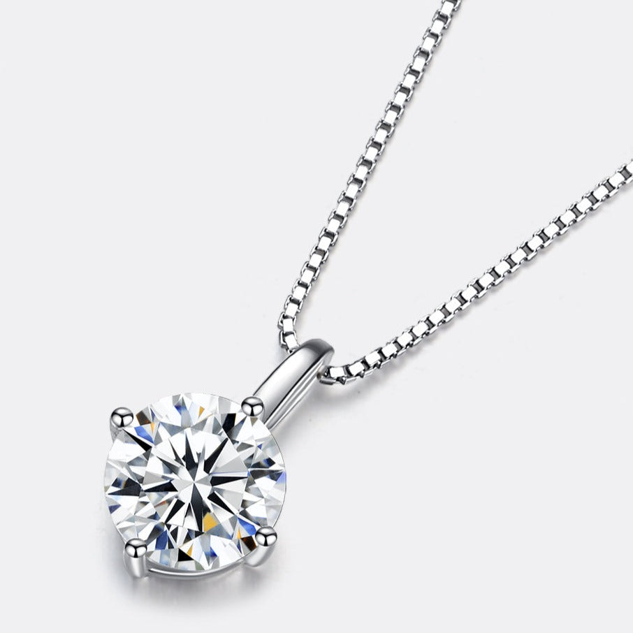 925 Silver 1CT Moissanite Pendant "Kaylee" Necklace